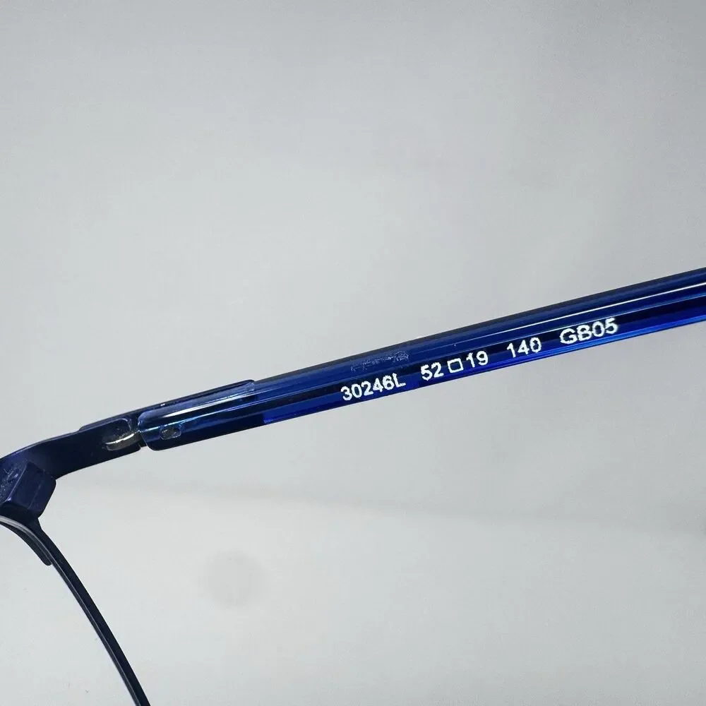 Morel Lightec 30246L 52-19-140 Eyeglass Frames Blue Gunmetal France